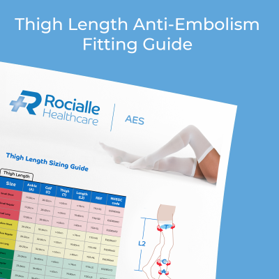Rocialle Healthcare Anti Embolism Stocking Fitting Guide for Thigh Length Stockings